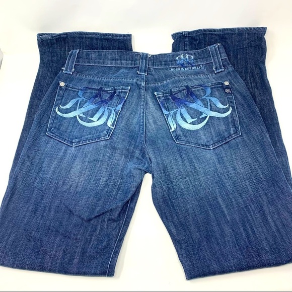 Rock & Republic Denim - Rock & Republic Boot Cut Embroidered Jeans